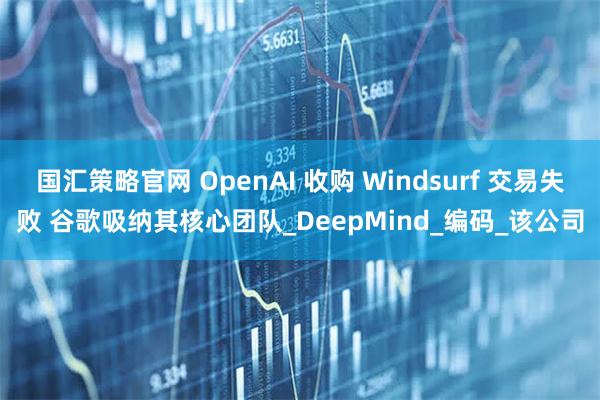国汇策略官网 OpenAI 收购 Windsurf 交易失败 谷歌吸纳其核心团队_DeepMind_编码_该公司